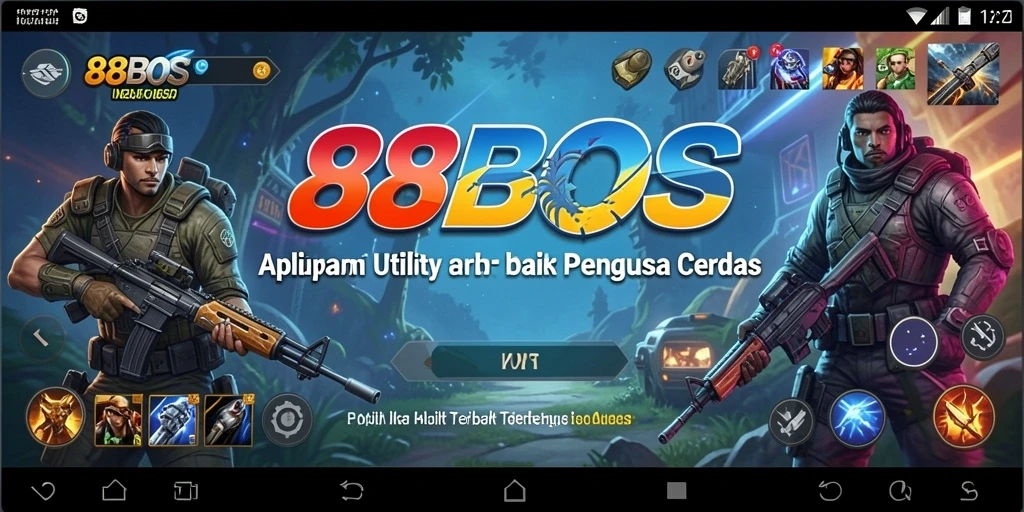 Pandangan antarmuka pengguna 88BOS yang memudahkan navigasi aplikasi Utility.