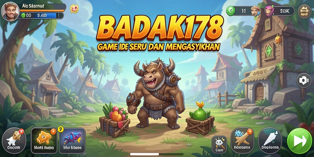 Tampilan gameplay <strong>BADAK178</strong> yang menarik dan seru saat karakter berkembang.