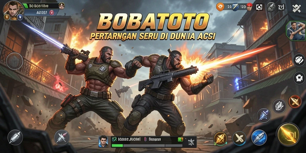 Tangkapan layar BOBATOTO menampilkan aksi pertempuran yang mendebarkan.