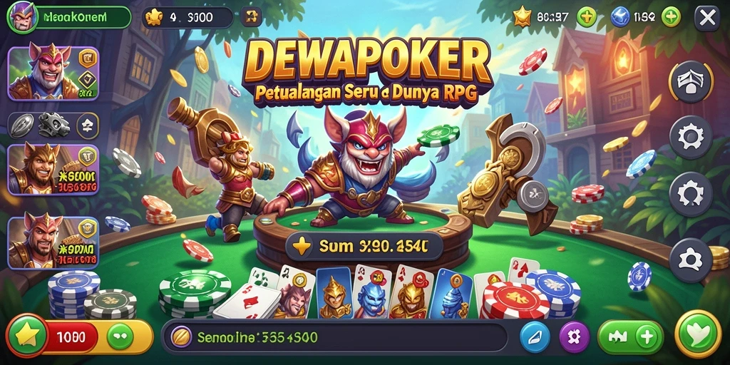 Tampilan gameplay DEWAPOKER dengan grafis RPG yang memukau.