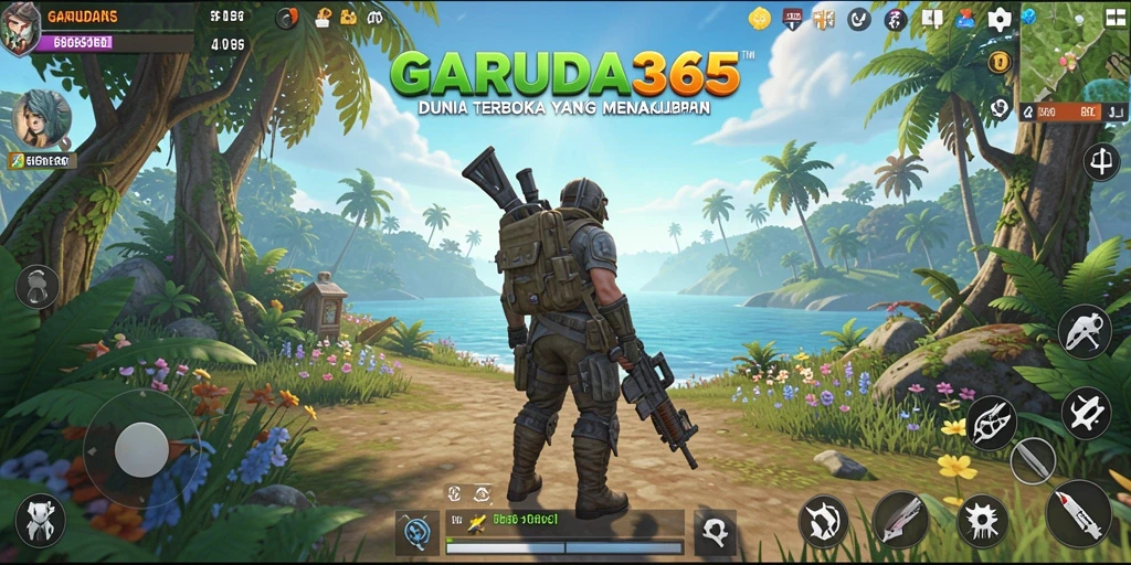 Tampilan gameplay menakjubkan dari GARUDA365 di dunia terbuka