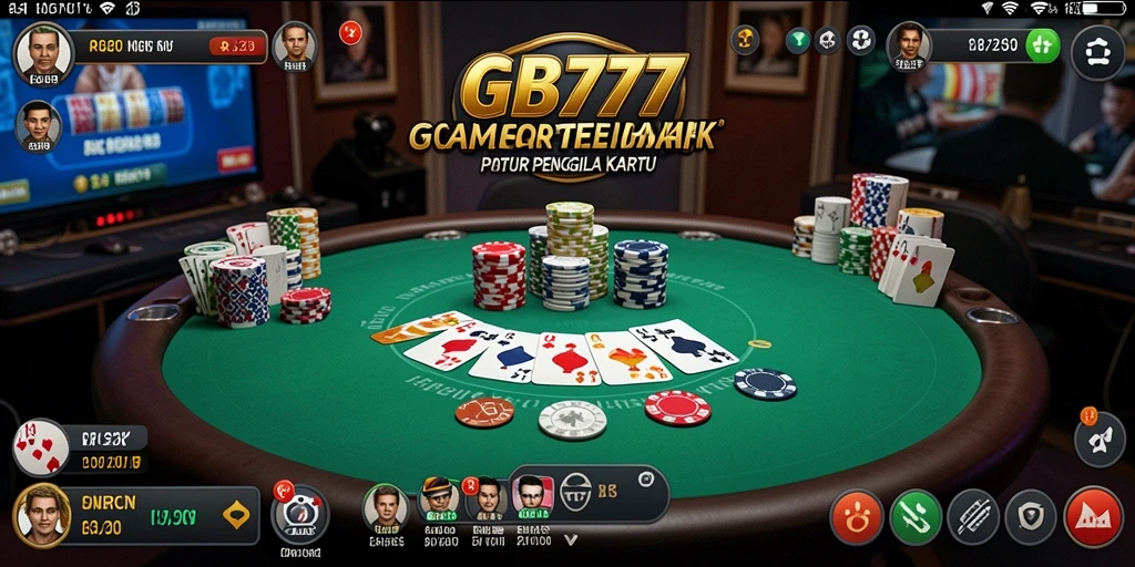 Tampilan gameplay seru di GB777 yang penuh strategi poker.