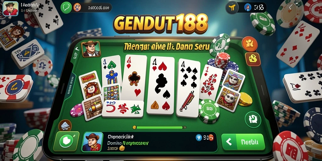 Tampilan seru gameplay Domino di GENDUT188.