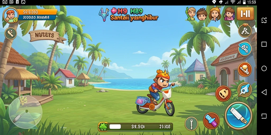 Screenshot gameplay H89 yang menyenangkan dan penuh warna.