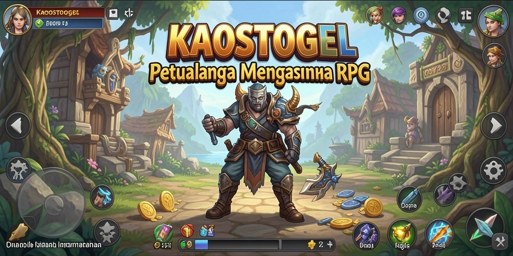 Tampilan gameplay KAOSTOGEL yang seru dalam petualangan RPG.