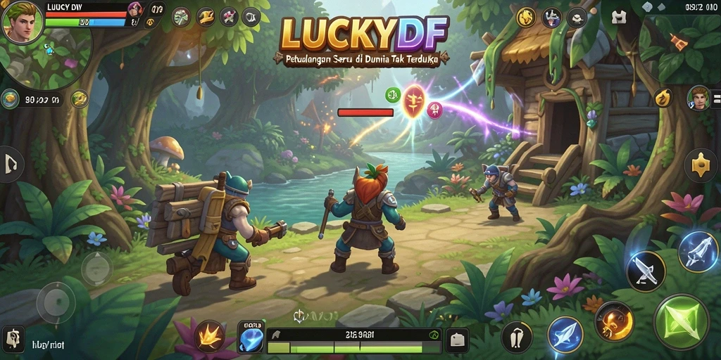 Gameplay menarik dari LUCKYDF di dunia petualangan.