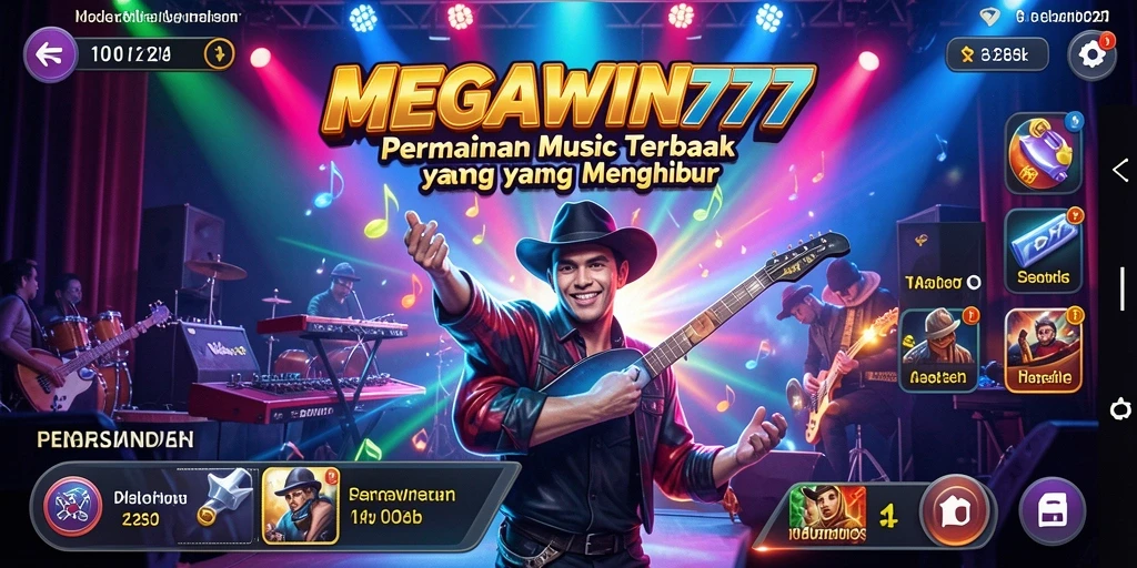 Tampilan menarik dari gameplay musik di MEGAWIN777.