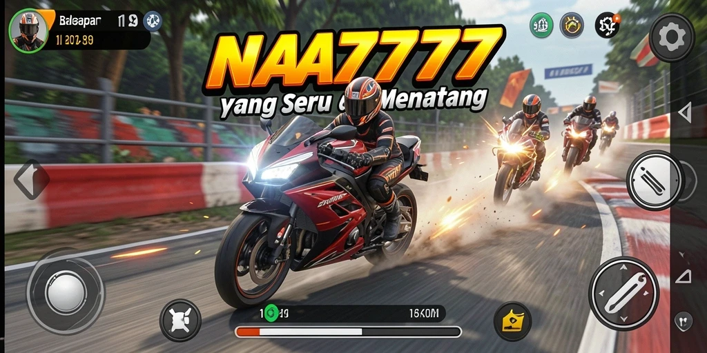 Gameplay menarik NA777 dengan balapan motor yang seru.