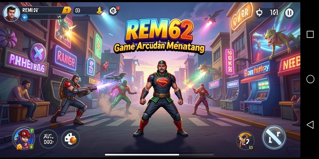 Tampilan gameplay utama REMI62 yang menantang dan seru.