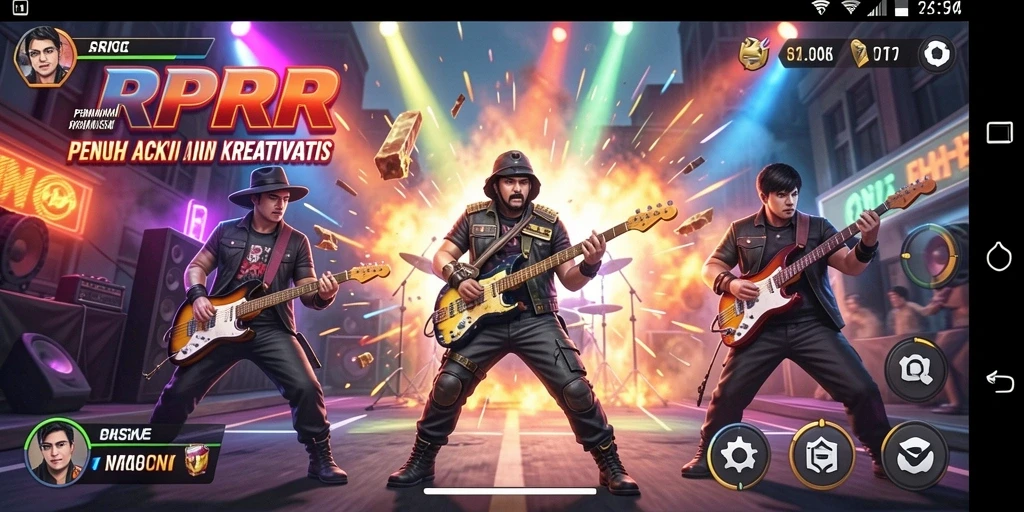 Tampilan gameplay interaktif RPRR yang penuh warna dan dinamis.