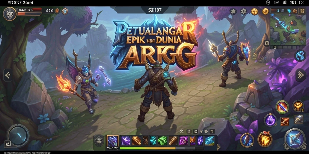 Screenshot gameplay <strong>SD107</strong> menampilkan pertarungan seru dan dunia terbuka yang luas.