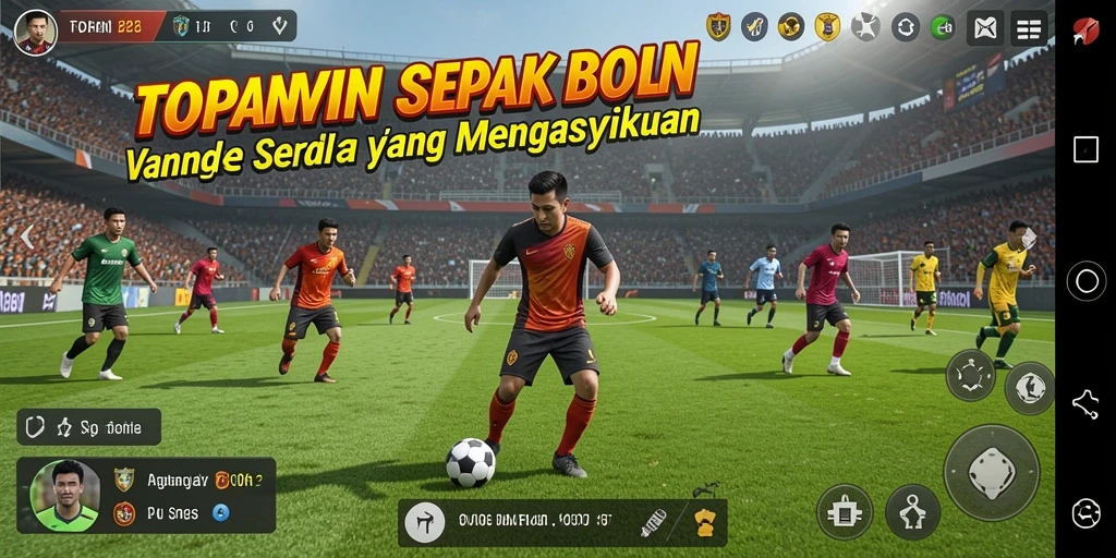 Tampilan gameplay TOPANWIN yang mendebarkan saat mencetak gol.