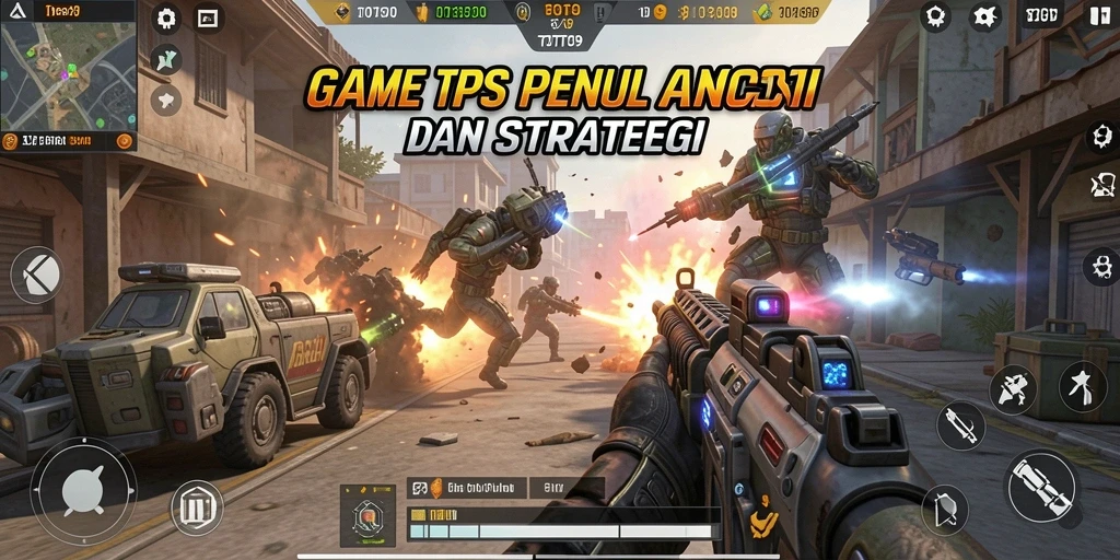 Screenshot TOTO9 menampilkan aksi pertempuran mendebarkan di dunia TPS.